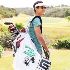Medium Weight Golf Towel W/ Upper Left Corner Hook & Grommet (Color Imprinted - Specialty Printed)