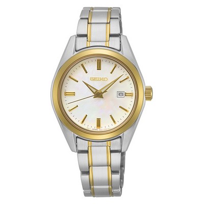 Seiko SUR636 Ladies Quartz Watch - Silver and Gold