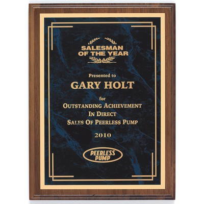 Walnut Plaque with Engraving Plate