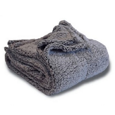 Frosted Sherpa Blankets - Gray