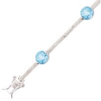 Jilco Inc. Blue Topaz Bracelet w/Figure 8 Locks