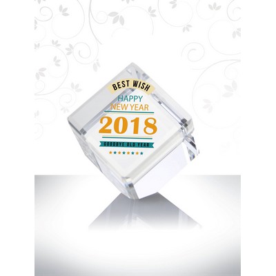 Square Shape Crystal Cube Award