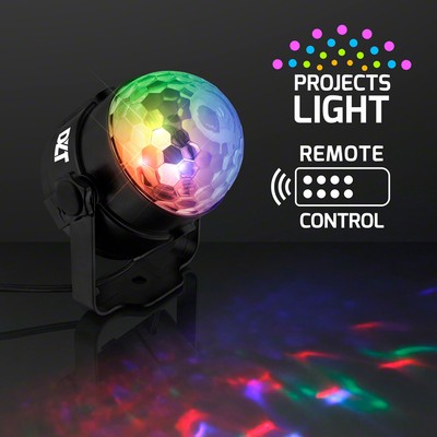 Instant Party Light Projector, 5" LED Disco Lamp with Remote - PRINTED