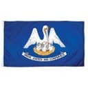 Louisiana Indoor Parade Flag w/Pole Hem And Fringe (3'x5')