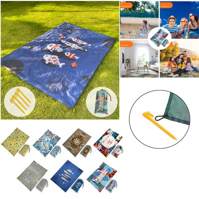 78.7 x 82.7" Personalized Oversized Quick Dry Sand-Free Beach Blanket Picnic Mat