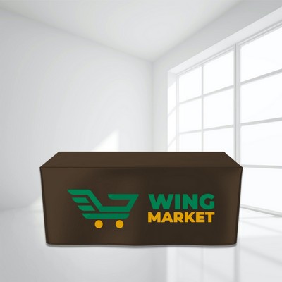 4' Fitted Trade Show Table Cover - Full Color Imprint
