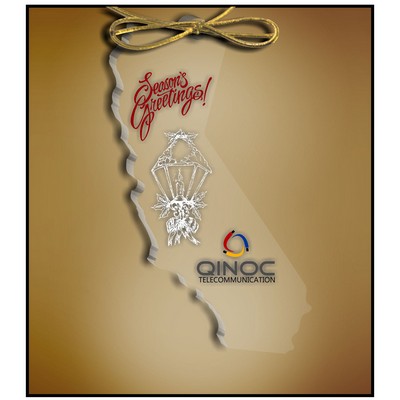 California Ornament in Clear Acrylic