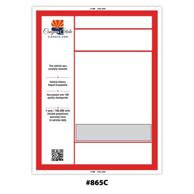 Custom Kleer-Bak™ LASER-FORMS™ (1 Up-8½"x11")