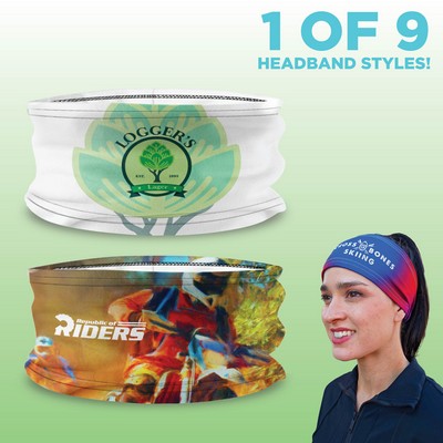 Headband Wide Full – Deluxe – 1 of 9 Cooling Headband Styles – Customize with ANY design!