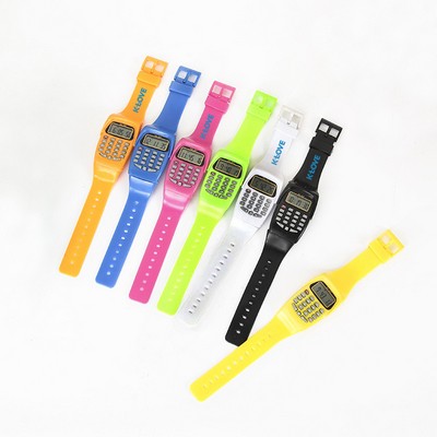 Kids Electronic Calculator Wristwatch