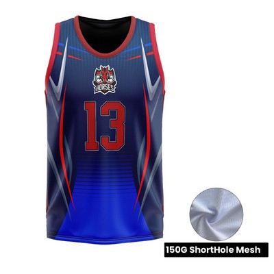 Unisex and Kids' Sublimation Basketball Jersey - Short Hole