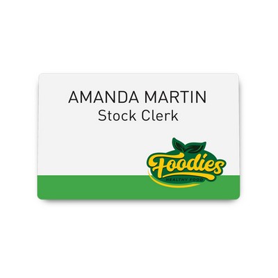 Printed Eco-Badge with Pin Fastener - (ID) 2.125" x 3.37"