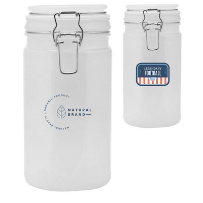 34 Oz. Air Tight Frosted Glass Storage Jars