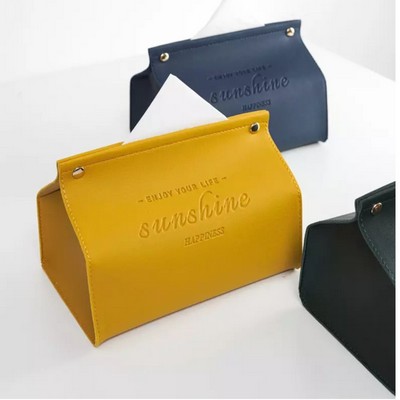 PU Leather Paper Facial Tissue Box
