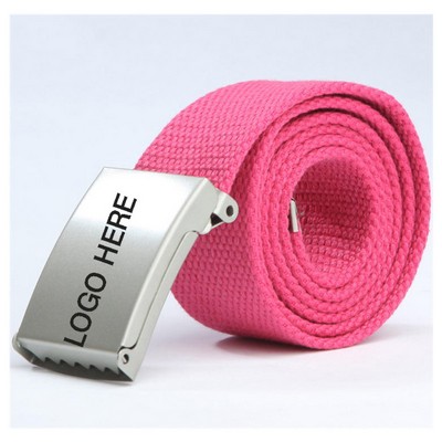 Fashionable Canvas Belt w/Metal Buckle