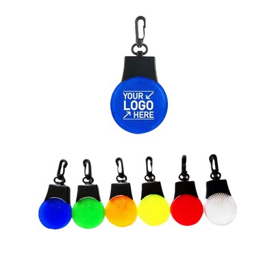 LED Reflective Keychain With Carabiner Clip