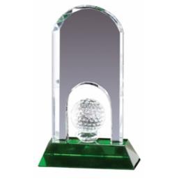 Crystal Dome Golf Award w/Green Base