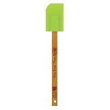 Green Silicone Spatula w/Bamboo Handle