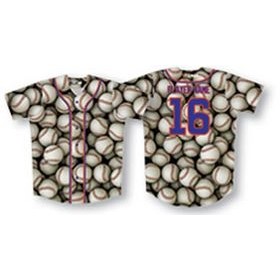 Custom Sublimated Baseball Jersey w/Center Trim Stripe