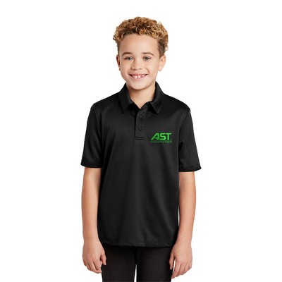 Port Authority Youth Silk Touch Performance Embroidered Polo