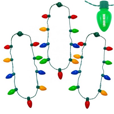 LED Christmas Bulb Necklace