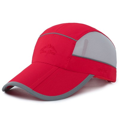 Unstructured Dry Fit Folding Polyester Running Cap