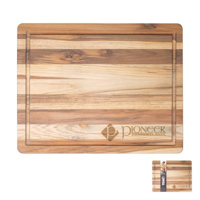 Teak Wood Cutting Board w/Juice Groove (18"x 14"x ¾")