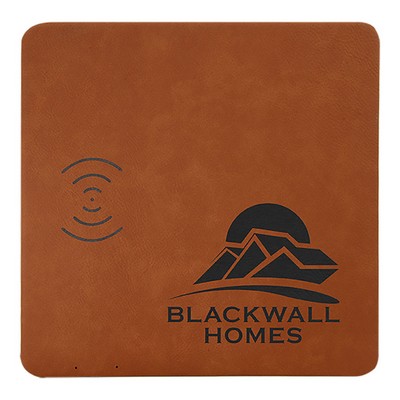 8" x 8" Rawhide Leatherette Phone Charging Mat