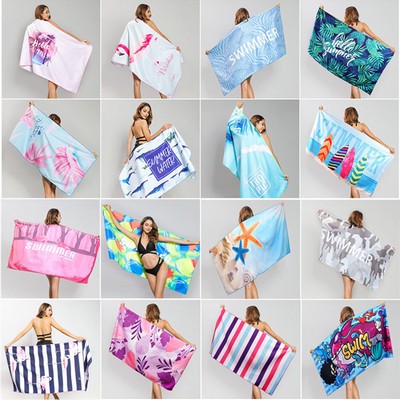 Full Color Microfiber Quick Dry Sand Proof Printed Beach Towels