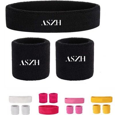 Headband Wristband Set