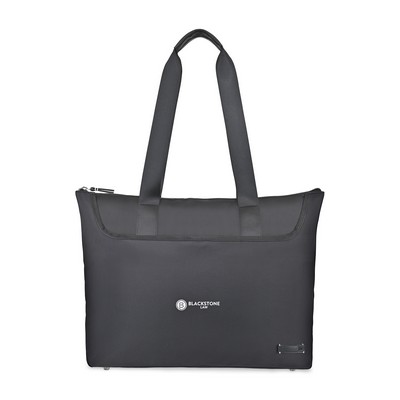 Travis & Wells® Lennox Recycled Nylon Laptop Tote - Black