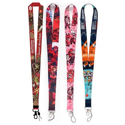 3/4" Sublimated Lanyard With Metal Lobster Claw