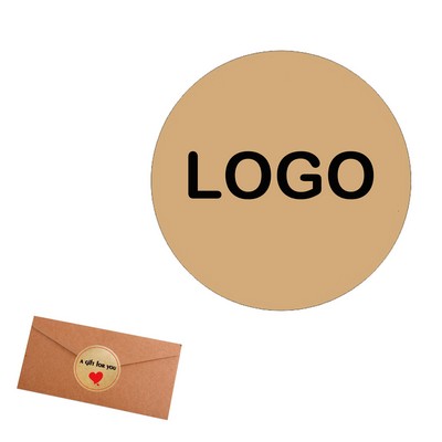 Circular Kraft Brown Labels