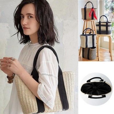 Large Capacity Straw Beach Tote Bag