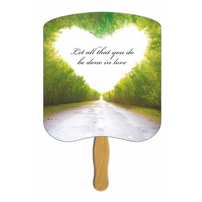 Path to Love B Hand Fan Stock Graphic