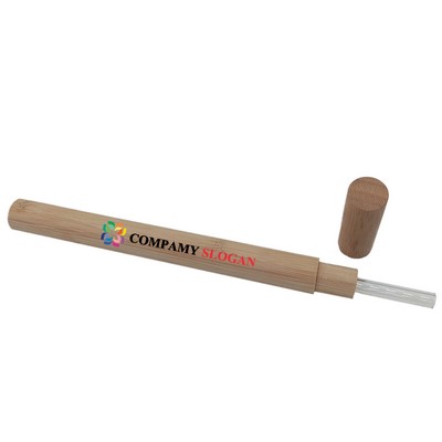 Glass Straw with Reusable Wood Carrying Case