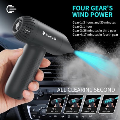 Compressed Air Duster, Portable Mini Vacuum Cleaner, Blower for Desktop Computer Car