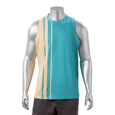 75D Milk Silk Fluorescent Digital Print Men's Tank Top - 5.3 oz