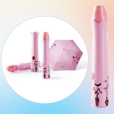 Artistic Rose-Shaped Folding Umbrella