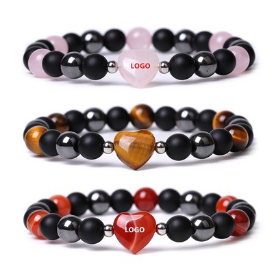 Beaded Bracelets w/ Heart Charm