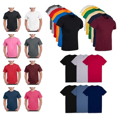 Mens 100% Cotton Crew Neck T-Shirt