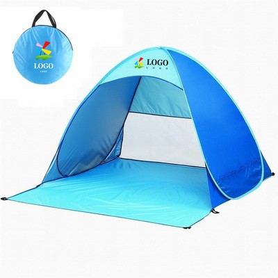 Pop Up Beach Tent Waterproof Sun Shelters With Carrying Bag