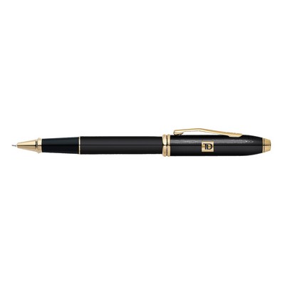 Cross® Townsend® Black Lacquer Rollerball Pen With Gold Trim