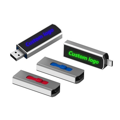 Light Up Dual USB Flash Drive with OTG USB-C (8 GB)