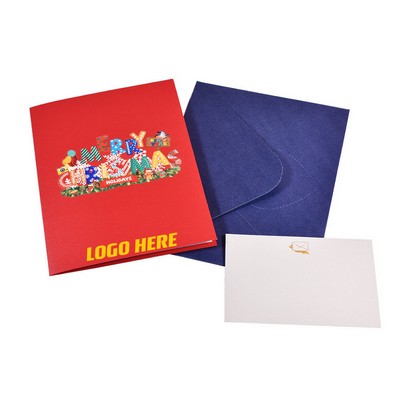 Chrismas 3D Greeting Card Set