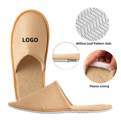 Linen Fabric Slippers