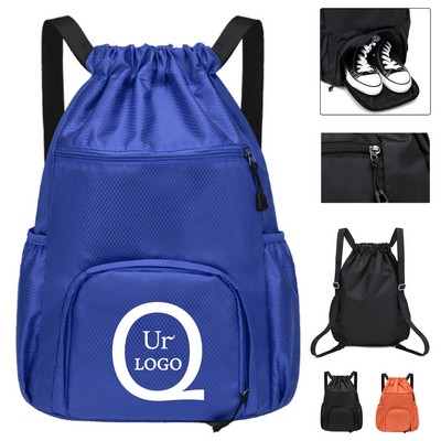 17.72 X 6.3 X 11.81" Oxford Fabric Drawstring Backpack