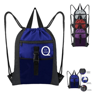 15X18.5" Oxford Fabric Drawstring Backpack