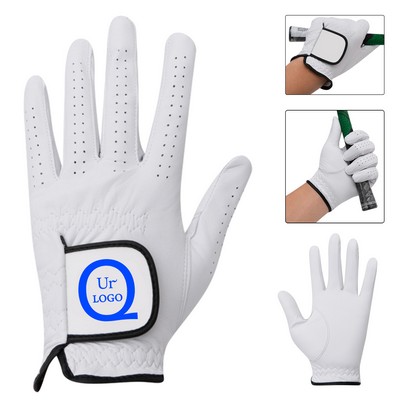 Mens Genuine Leather Golf Glove-Left Hand