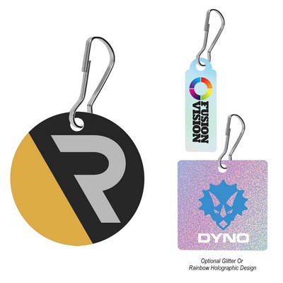 Acrylic Zipper Pull - Custom Shape 3"